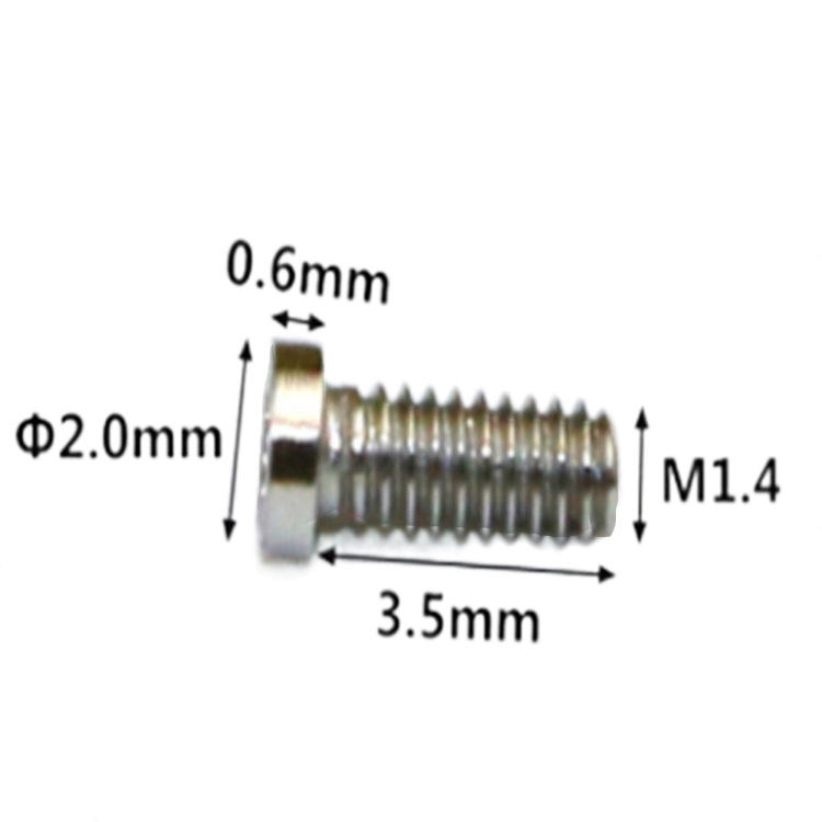 Mic șurub miniatural de înaltă precizie M1.4 cu 6 lobi pentru ceasuri