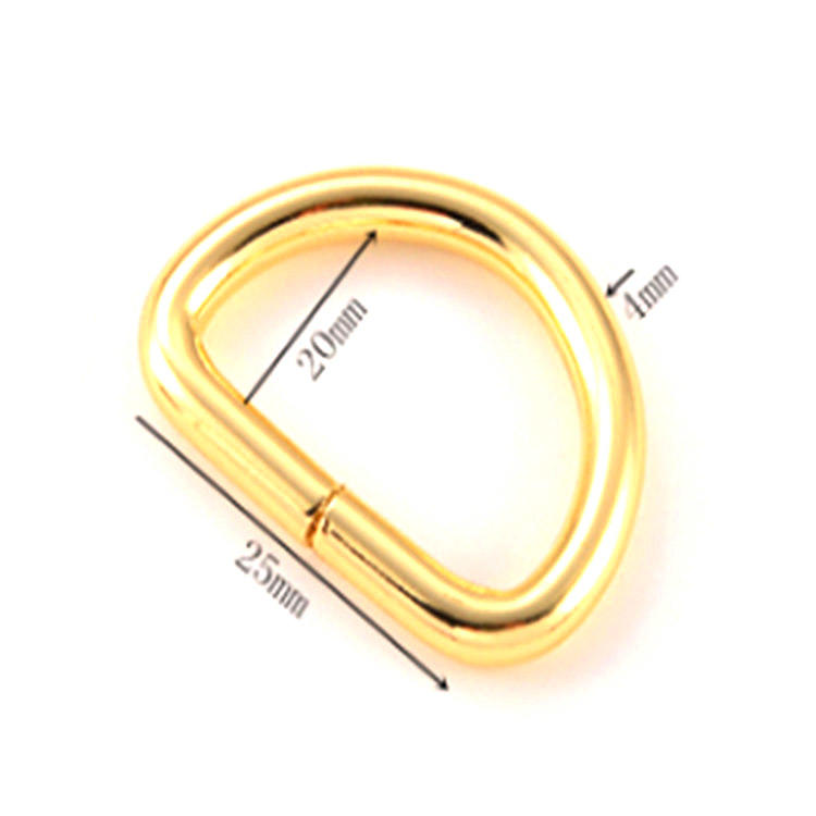 Suport pentru inel din oțel carbon placat cu nichel de culoare aurie D pentru geantă