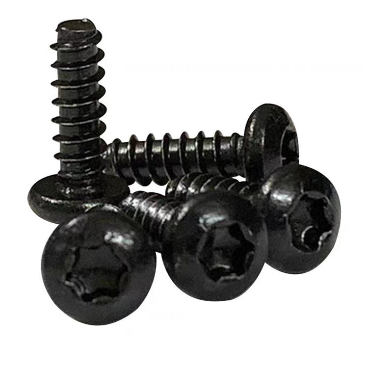 Șuruburi autofiletante cu cap torx m4 din oțel carbon negru