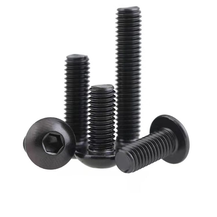 Mașină neagră m3 m4 oțel carbon șurub cu cap buton cu mufa hexagonală