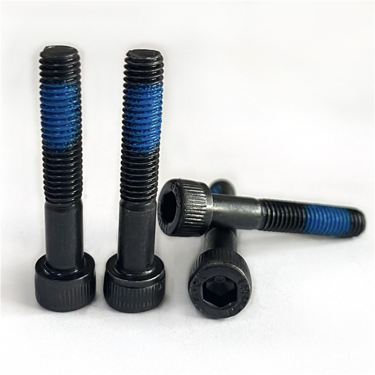 Șurub cu cap tubular m2 blocat cu filet din oțel inoxidabil oxid negru