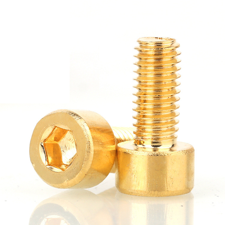 Șurub cu cap tubular din alamă solidă DIN912 pentru mașină