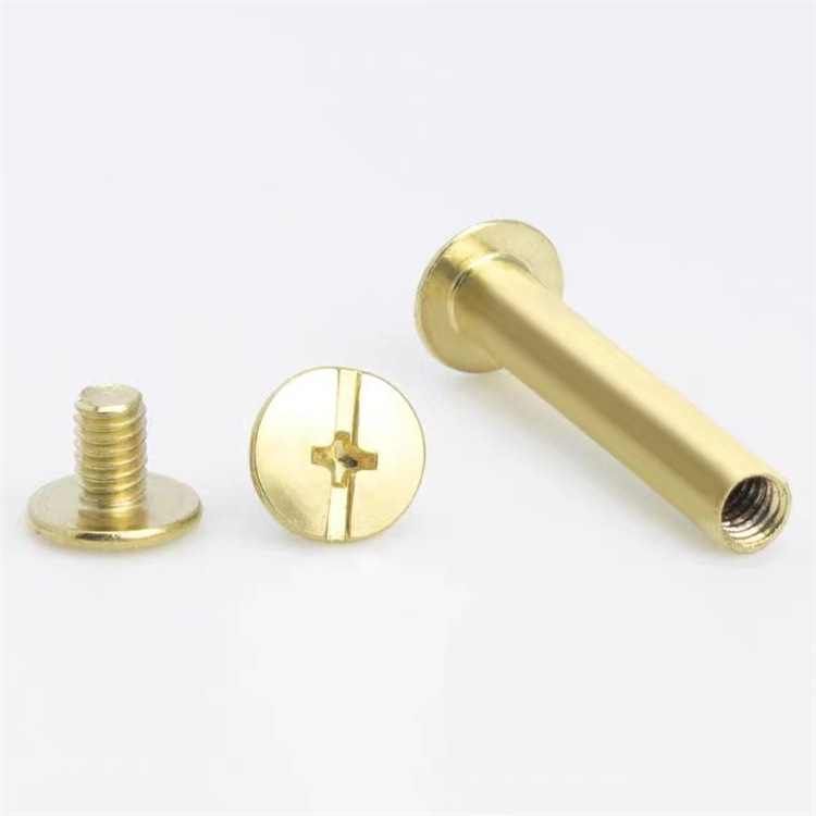 Șurub Chicago de 8 mm cu cap de oțel carbon auriu pentru meniu