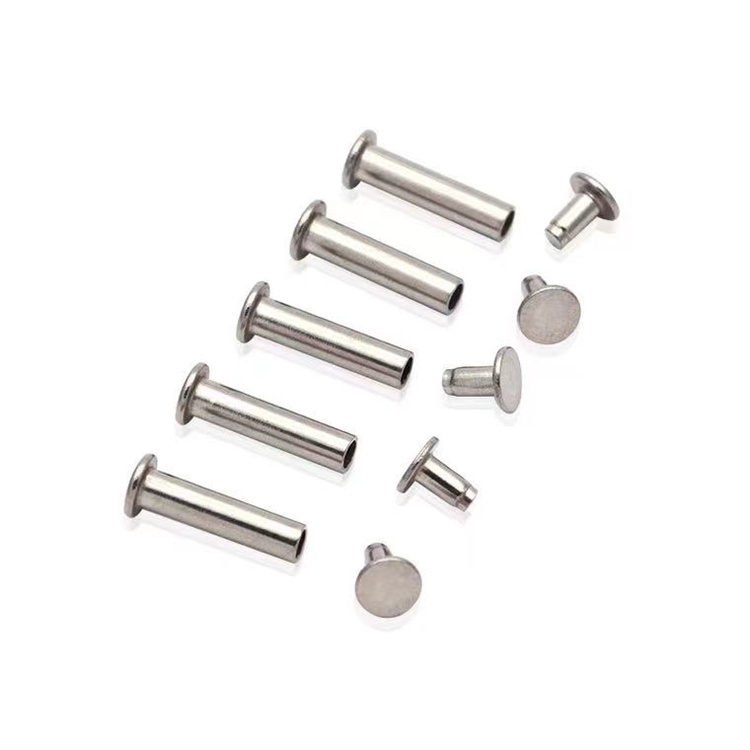 Șuruburi Chicago cu cap plat placate cu nichel m2.5 pentru piele
