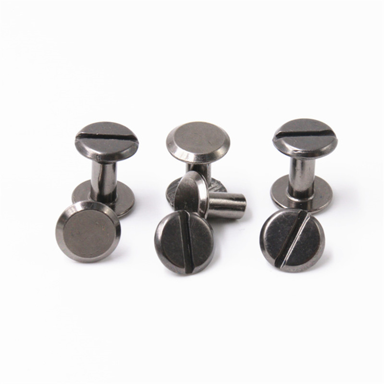Gun metal m4 șurub chicago din oțel carbon cu cap plat pentru meau
