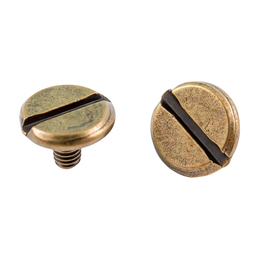Șuruburi din piele cu cap plat din oțel carbon din bronz Șuruburi din piele cu cap plat din oțel carbon din bronz