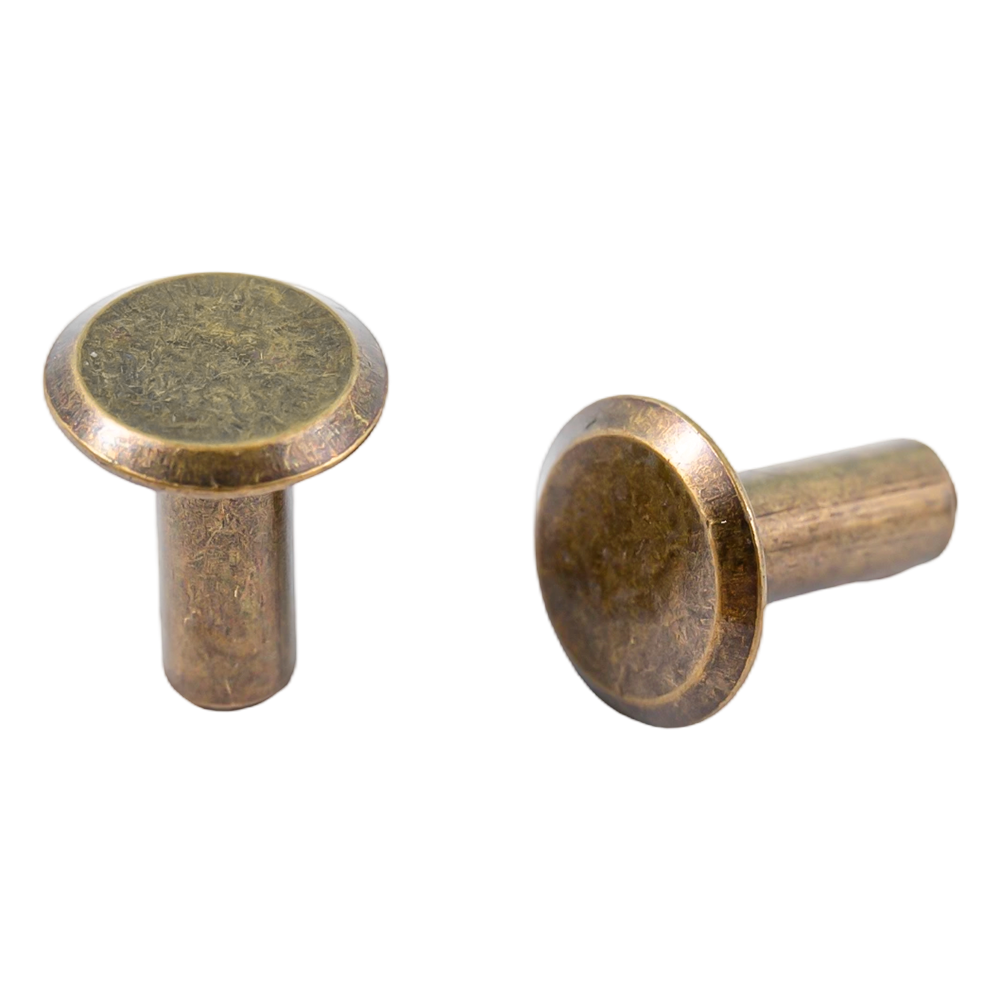 Șuruburi din piele cu cap plat din oțel carbon din bronz Șuruburi din piele cu cap plat din oțel carbon din bronz