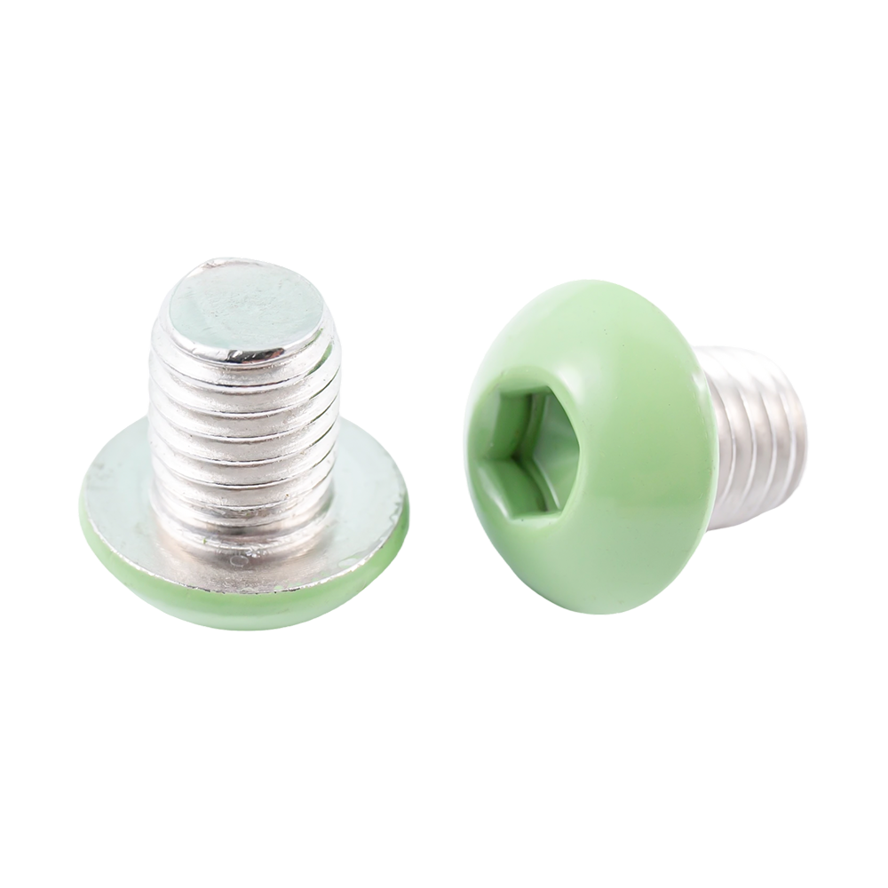 Șuruburi personalizate din oțel inoxidabil cu cap de buton pentru vopsire verde