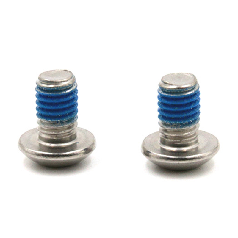 Microșurub cu cap buton cu cap hexagonal cu plasture din nailon albastru Microșurub cu cap buton cu cap hexagonal cu plasture din nailon albastru