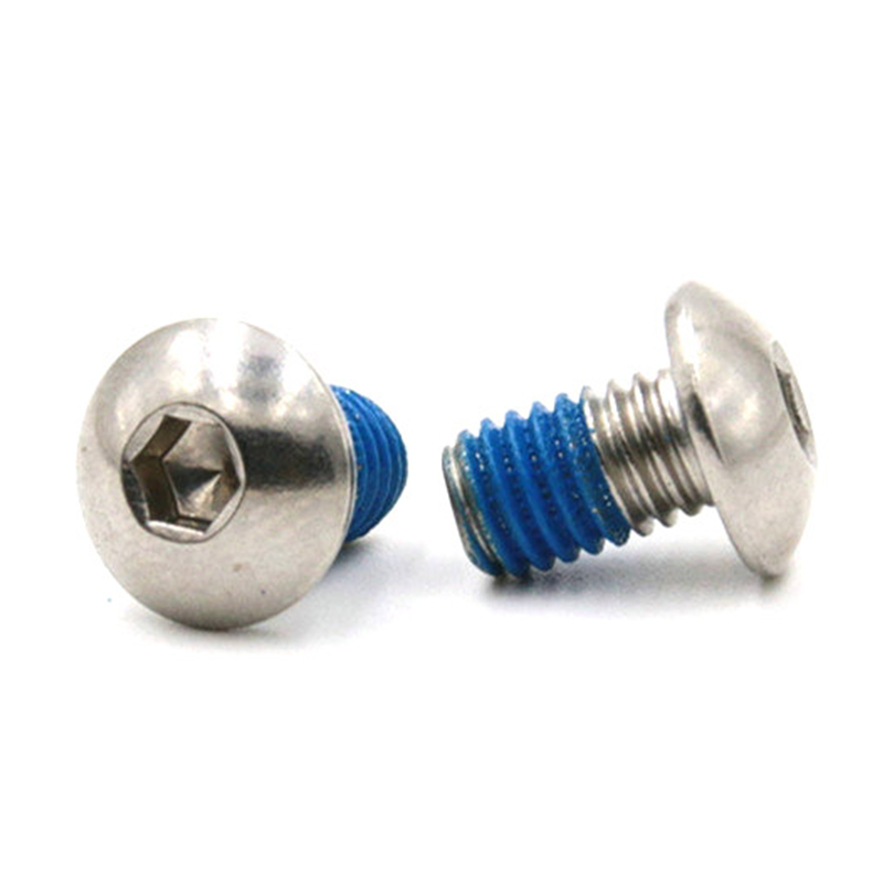 Microsurub cu cap buton cu cap hexagonal cu plasture din nailon