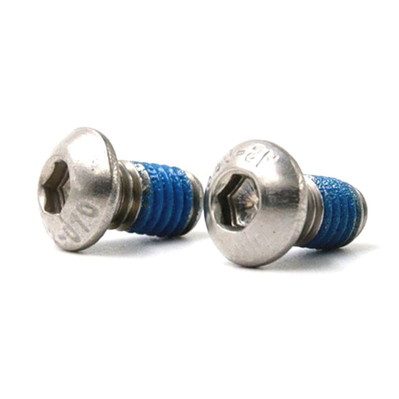 Soclu cu cap buton M2 microsurub mic cu plasture din nailon Soclu cu cap buton M2 microsurub mic cu plasture din nailon
