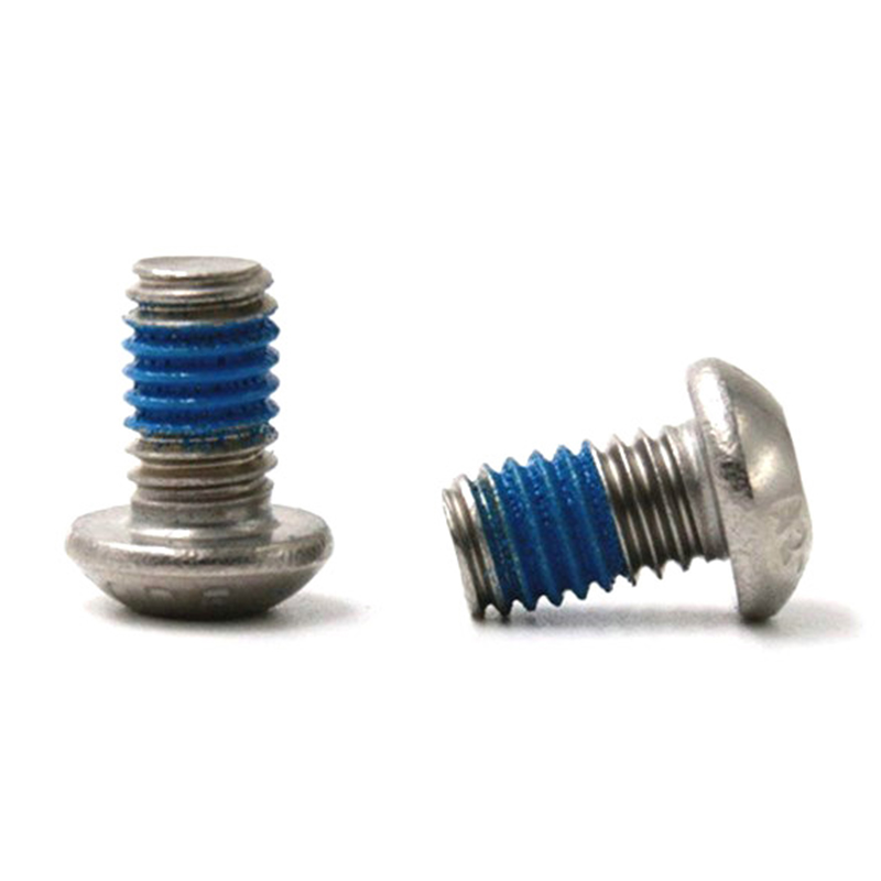 Soclu cu cap buton M2 microsurub mic cu plasture din nailon Soclu cu cap buton M2 microsurub mic cu plasture din nailon