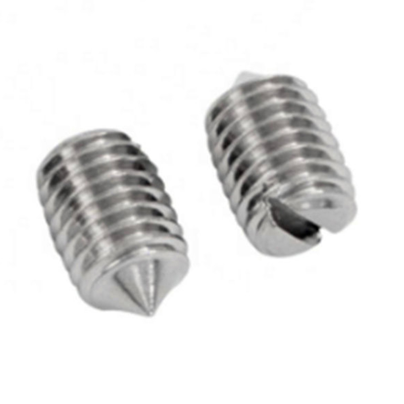 DIN553 304 316 oțel inoxidabil Șurub de fixare cu vârf cu crestat DIN553 304 316 oțel inoxidabil Șurub de fixare cu vârf cu crestat