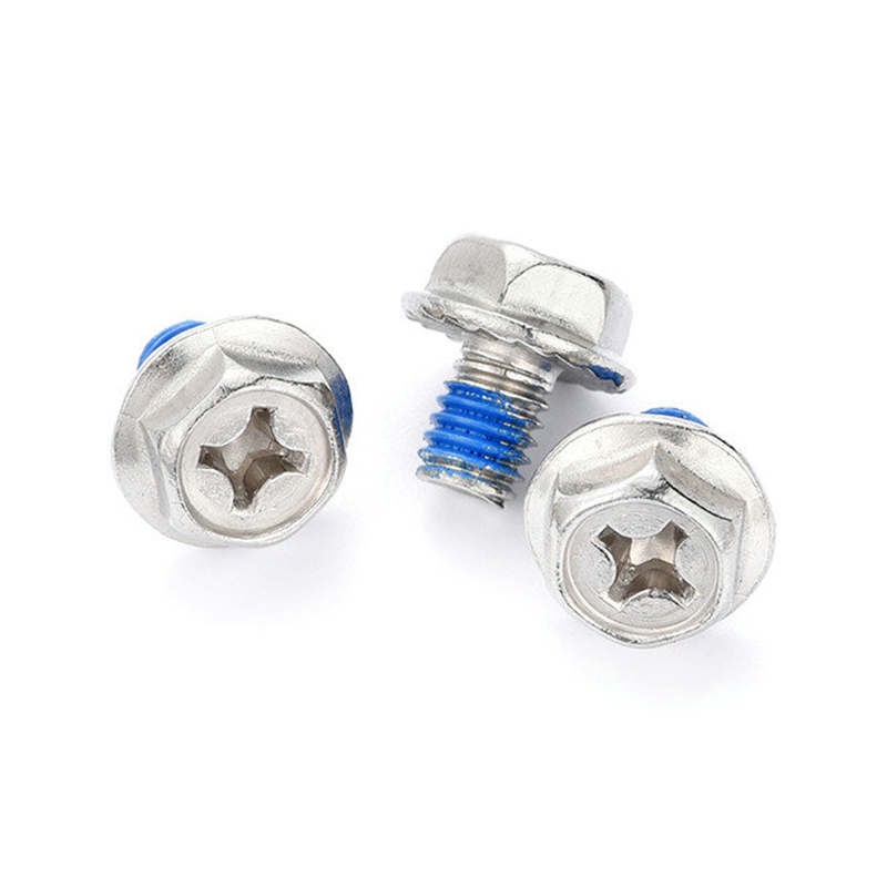 Șurub mic impermeabil cu cap șaibe hexagonale, cu plasture din nailon Șurub mic impermeabil cu cap șaibe hexagonale, cu plasture din nailon
