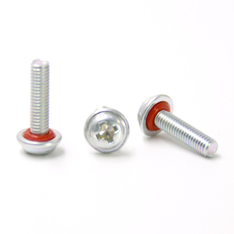 Stainless steel customized pan washer head sealing ring waterproof screw Stainless steel customized pan washer head sealing ring waterproof screw