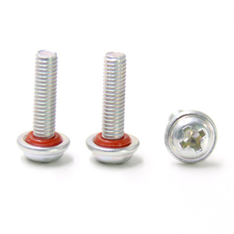 Stainless steel customized pan washer head sealing ring waterproof screw Stainless steel customized pan washer head sealing ring waterproof screw