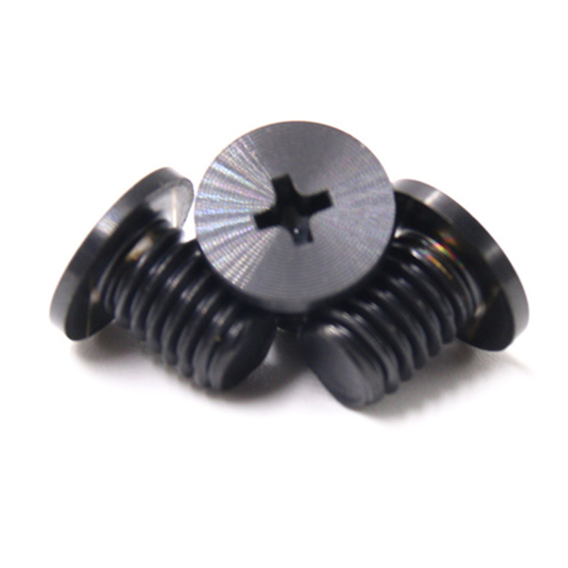 Stainless steel m2 flat head machine black satin brushed screw Stainless steel m2 flat head machine black satin brushed screw