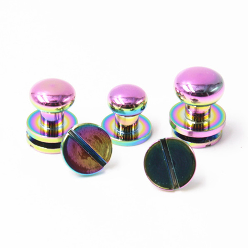Culoare curcubeu alamă 8mm știfturi sam browne pentru curea din piele Culoare curcubeu alamă 8mm știfturi sam browne pentru curea din piele