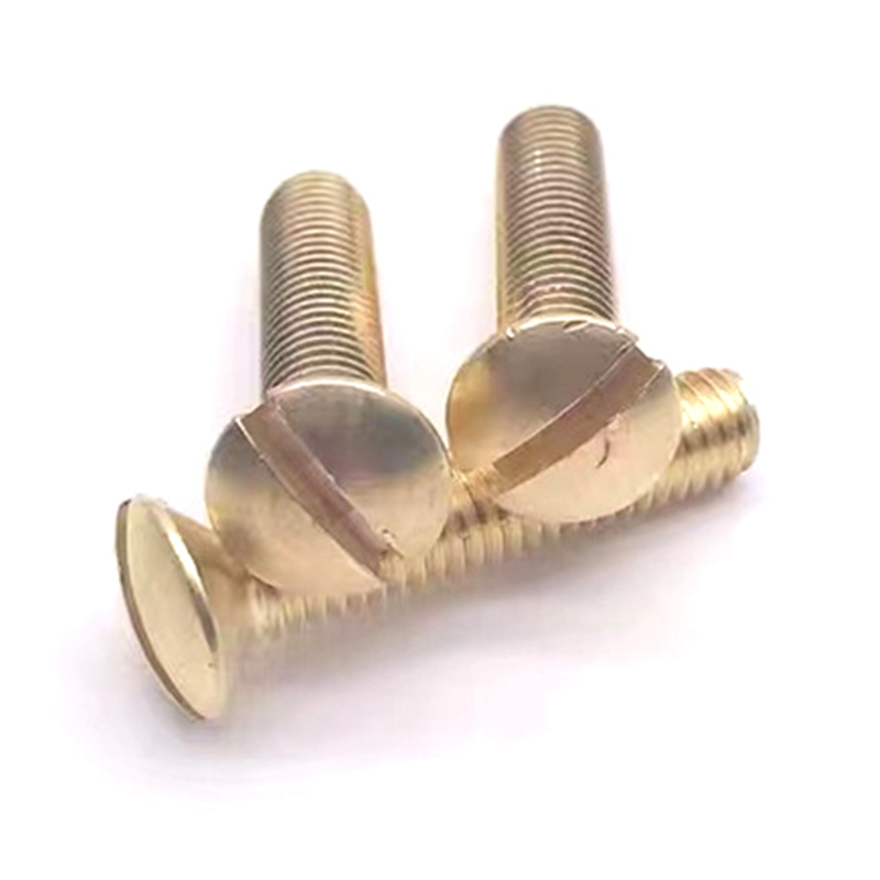 Șurub de mobilier din alamă masivă m6 filet complet cap oval Șurub de mobilier din alamă masivă m6 filet complet cap oval
