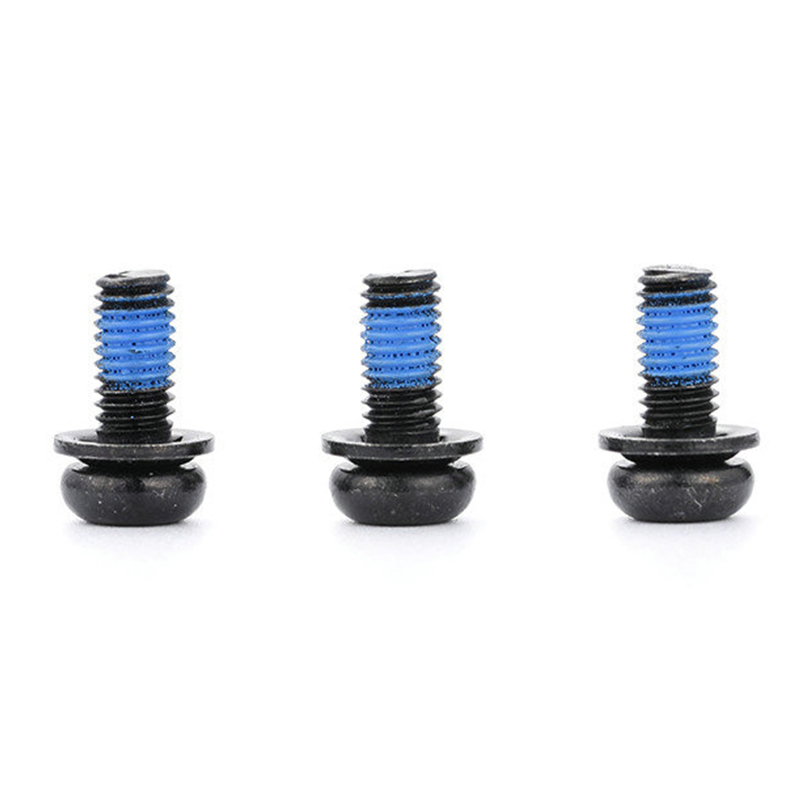 Șurub de fixare triplu Torx cu cap rotund negru cu plasture din nailon Șurub de fixare triplu Torx cu cap rotund negru cu plasture din nailon