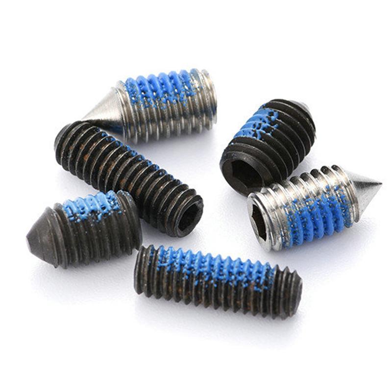 Șurub de fixare cu cap cu cap hexagonal cu plasture din nailon Șurub de fixare cu cap cu cap hexagonal cu plasture din nailon
