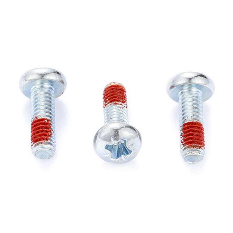 M3 Pan head Pozi driver machine Surub cu plasture de nailon roșu M3 Pan head Pozi driver machine Surub cu plasture de nailon roșu