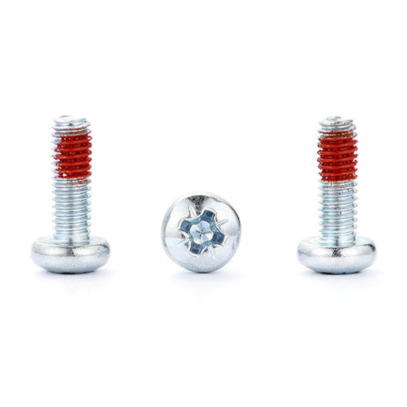 M3 Pan head Pozi driver machine Surub cu plasture de nailon roșu M3 Pan head Pozi driver machine Surub cu plasture de nailon roșu