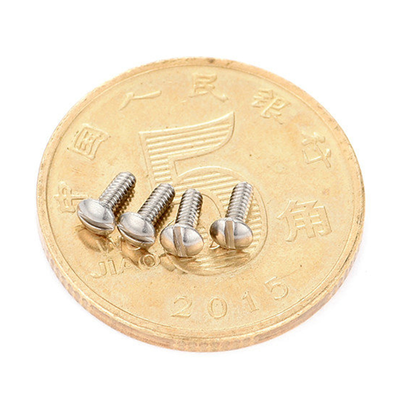 Stainless steel round head slotted micro screw Stainless steel round head slotted micro screw