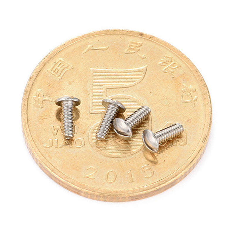 Stainless steel round head slotted micro screw Stainless steel round head slotted micro screw