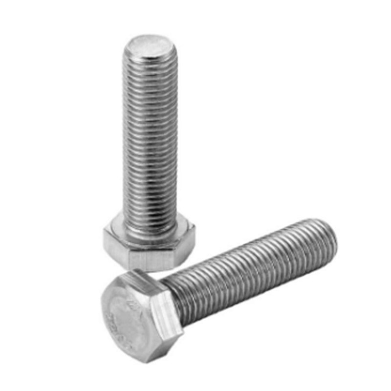 Șurub cu cap hexagonal din oțel carbon DIN 933 grad 8.8 cu zinc alb