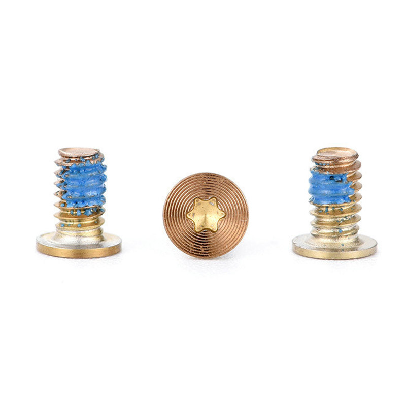 Surub de blocare torx cu cap înecat cu model CD de culoare aurie Surub de blocare torx cu cap înecat cu model CD de culoare aurie