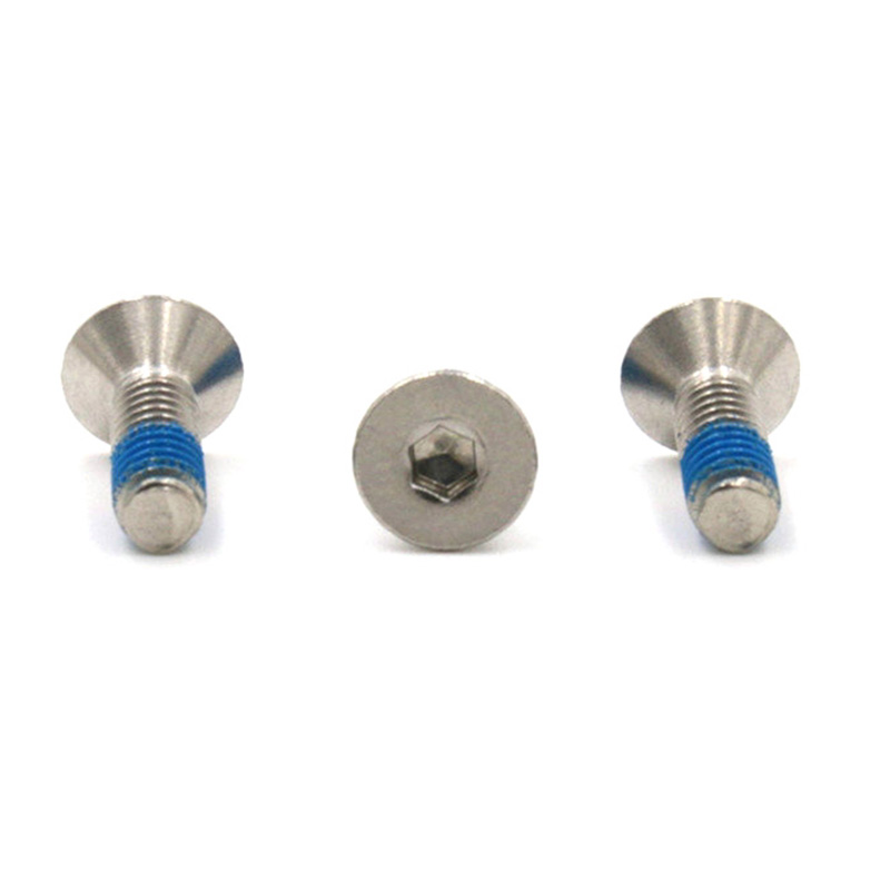 Șuruburi hexagonale cu cap înecat ridicat de vânzare la cald, cu plasture de nailon Șuruburi hexagonale cu cap înecat ridicat de vânzare la cald, cu plasture de nailon